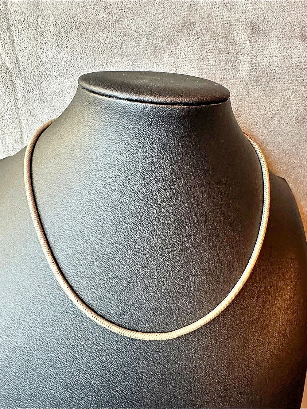 Silver-Tone Textured Chain Necklace